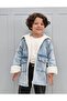 Boys' Denim Coat with Fur Inside - 4
