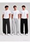 Black Gray Anthracite 3-Pack Duz Basic Oversize Men's Sweatpants