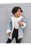 Boys' Denim Coat with Fur Inside
