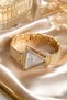 Steel Triangle Case Stone Detailed Vip Wristwatch - 4