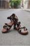 Girl Boy Child Velcro Bead Flower Detail Flexible Sole Durable Sports Sandals Slippers - 5