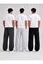 Black Gray Anthracite 3-Pack Duz Basic Oversize Men's Sweatpants - 2