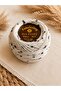 Sequin Yarn for Knitting and Crocheting No:3 50 Gr - 203 Cream / Black