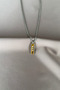 Gold Color Detailed Stone Bar Model Stainless Steel Necklace - 3