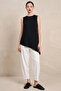 Women's Blouse Sleeveless Blouse Asymmetrical Evening Dress Bohemian Black Viscose Fabric Basic Stylish Soft Texture Round Neck Tunic - 5