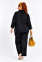 Plus Size Hooded Lace Detailed Wide Leg Women's Two-Piece Set with Pockets - 2