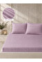 Striped Satin Double Bed Sheet Set |   160X200+30 cm |   Elastic, Soft Textured, Stylish and Comfortable