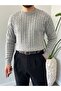 Mira Premium Braided Hair Crew Neck Thick Knit Sweater