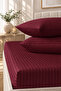 Striped Satin Double Bed Sheet Set |   160X200+30 cm |   Elastic, Soft Textured, Stylish and Comfortable - 2