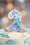 Starfish Themed White and Blue Number Candle and Balloon Stand Set - Birthday Party Decorations (0-9 Years) - 6
