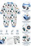 Baby and Child Sleeping Bag 2.5 Tog Patterned Zippered Sleeping Bag - 2