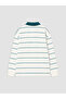 Esvab • Modern & Distinctive Devrik Roba Collar Striped Boys' T-Shirt - 3