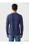Esvab • Modern & Distinctive Zero Roba Collar Long Sleeve Combed Cotton Men's T-Shirt - 3