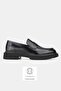Men's Black Genuine Natural Leather Eva Sole Loafer Shoes, Size 39-45