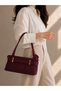 Women's New Season Suede Fabric Luxury Belt Design Hand & Shoulder Bag Size: 30 X 14 X 10 cm - 7