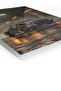 Black Porsche 911 Garage Night Metal Wall Art - 2