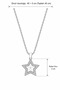 Women's Gold Color Star Necklace with Stone Zircon Detail, Stylish Minimal Steel Chain - 5
