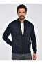 Men's Coat with Zipper and Leather Accessories - 2