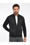 Men's Coat with Zipper and Leather Accessories - 2