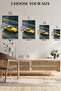Yellow Porsche 911 Motion Metal Wall Art - 6
