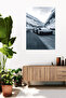 White Porsche 911 Snow Mountain Metal Wall Art - 5