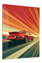Red Porsche 911 Retro Speed Metal Wall Art