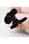 Gold Polka Dot Plush Home Slippers with Bow - 2