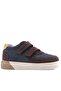 Rakerplus 3751-Kmas Brown Dark Blue 100% Genuine Leather Velcro Boys' Sneaker