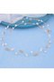 Leaf - Gold Color Leaf Figured Pearl Design Hair Vine Hair Band Bridal Hair Accessory Crown - 5