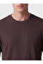 Ribbed Crew Neck Standard Fit Men's T-Shirt - 3