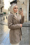 Women's Belted Short Trench Coat – Seasonal Hijab Jacket - 2