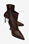 Luvia Thin Heeled Boots Brown - 5
