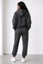 Women's Smoked Oversize Hooded Tracksuit Set with Kangaroo Pockets, Cotton Inside, Comfortable Fit - 3