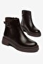 Elora Elastic Zippered Boots Brown - 4