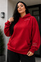 Women's Plus Size 3 Thread Hooded 2-Piece Tracksuit Set Oversize Hoodie Wide Leg Pants Printed Winter L-8Xl - 2