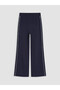 Navy Blue Stripe Detailed Soft Touch Women's Sweatpants - 8