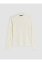 Lcw Modest Ecru High Collar Women's Ribbed Bodysuit - 5
