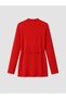 Özmarka New Season Red Crew Neck Women's Sweatshirt Tunic - 6