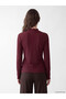 Lcw Modest Burgundy High Neck Women's Ribbed Bodysuit - 4