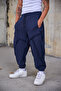 Men's Loose Street Style Dirty Stitched Baggy Trousers - 2