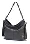 Women's Functional Soft Leather Shoulder and Backpack School Bag Daily Bag (Height 30 cm Width 36 cm) - 2