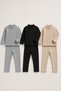 1-16 Years Old Children's 3-Piece Children's Ribbed Camisole Underwear Set - Turtleneck Long Sleeve Top and Bottom Winter Set