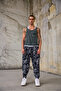 Men's Pleated Elastic Cuffed Patterned Shalwar Trousers - 2