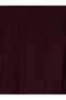 Özmarka New Season Burgundy Elastic Waist Hair Braid Patterned Knitwear Skirt - 7