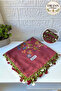 Hand-Embroidered Scarf, Cheesecloth, Gift, Dowry Box