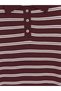Ozmarka New Season Burgundy Polo Collar Striped Women's Knitwear Sweater - 7