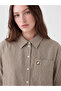 Lcw Modest Collared Lace-Up Plaid Women's Shirt - 3