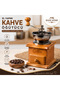 Wooden Manual Coffee Grinder Retro Core Coffee Grinder Hand-Cranked with Drawer