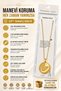 Gold Color 3 cm Double Sided Vav Evil Eye Verse & Elif Vav Stainless Steel Necklace – 60 cm Thin Accordion Ghost Chain - 6