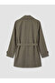 Ozmarka New Season Khaki Double-Breasted Collar Belted Women's Trench Coat - 8